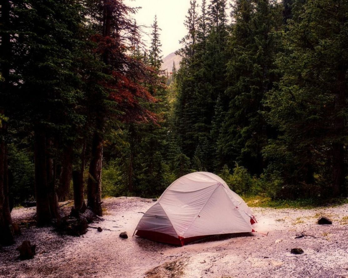 Setting up camp together